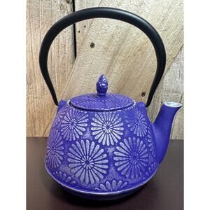 Spigo Nagano Cast Iron Enamel Teapot W/Removable Stainless-Steel Infuser